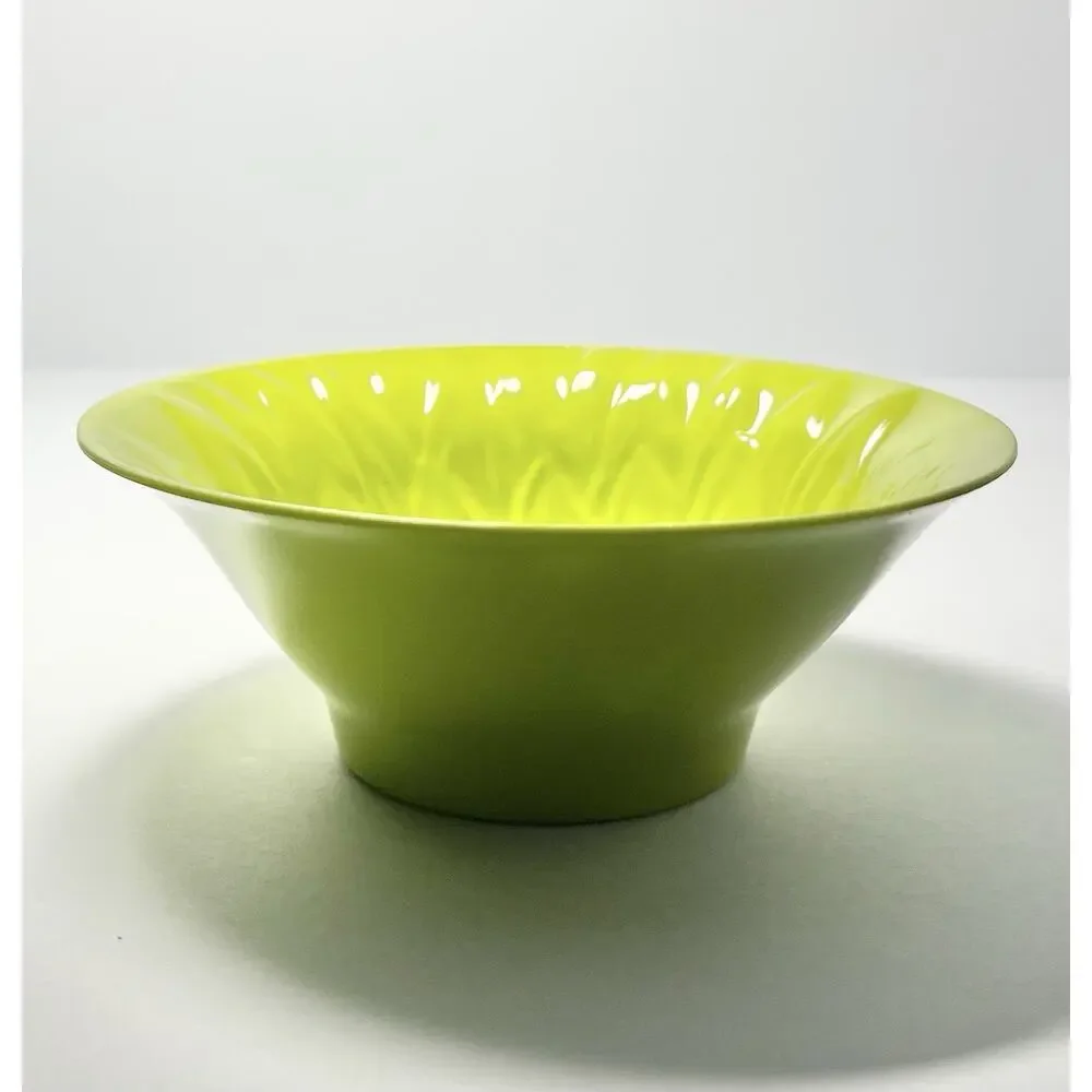2006 Target Home New 6 Lime Green Flower Melamine Plastic Dip Bowls 6”